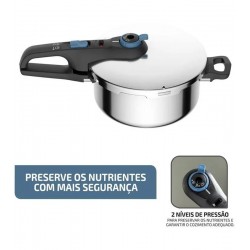 Panela De Pressão 4L Inox Secure Trendy Fechamento Externo